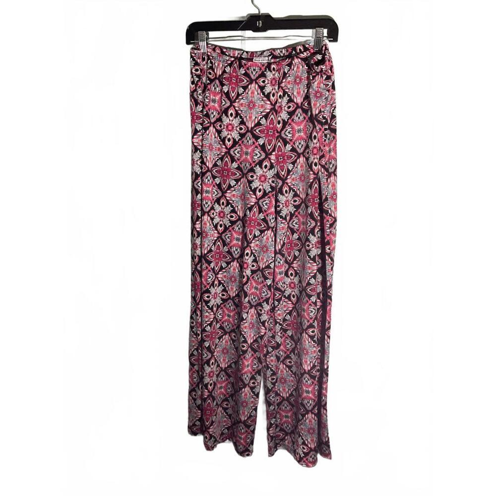 Bleeker & McDougal Women's Boho Print Wide-Leg Pants
